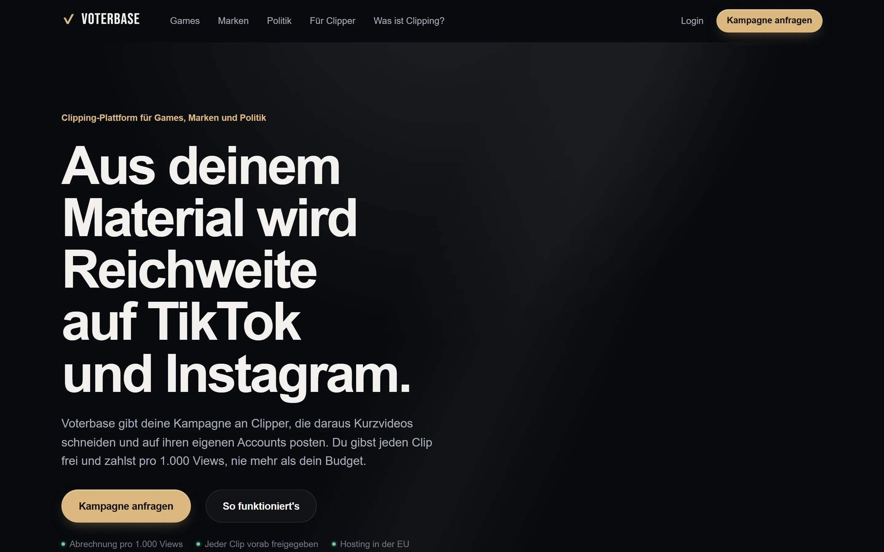 Ansicht von Voterbase